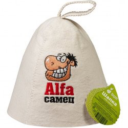 Шапка 'Alfa самец' 'Банные штучки' войлок 100% Шапка 'Alfa самец' 'Банные штучки' войлок 100%